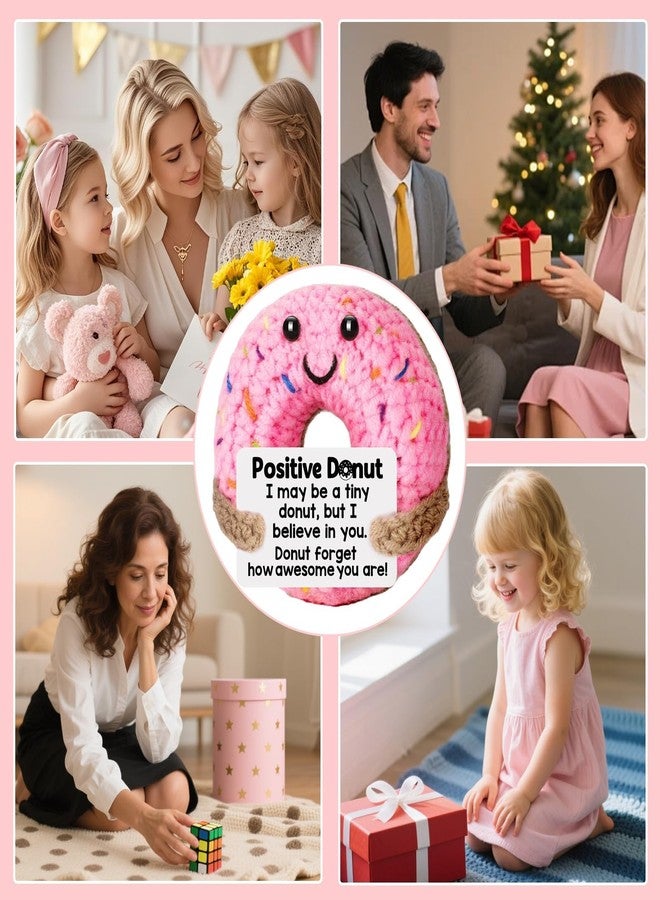 سكويشي ألعاب كروشيه ناعمة، دمى كروشيه ناعمة للبنات، هدايا يدوية الصنع مع رسالة للنساء والرجال والأصدقاء وزملاء العمل، هدية عيد ميلاد أو عيد الميلاد، ديكور منزلي (وردي) - Image 5